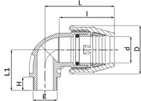 Winkel 90° mit Aussengewinde